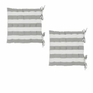 Rans Set of 2 Alfresco Stripe Chair Cushion Pads 40 x 40 cm