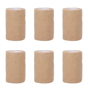 6PCS Self Adhesive Elastic Wrap Non Woven Cohesive Tape for Sports and Daily Use
