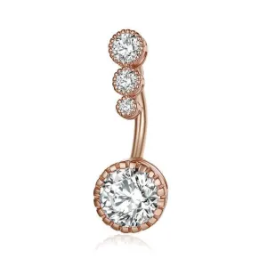 Belly Button Rings Bar Navel Steel Copper Zirconia Piercing Body Piercing