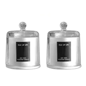 2Pcs Smokeless Glass Aromatherapy Candles Scented Gift Set for Relaxation