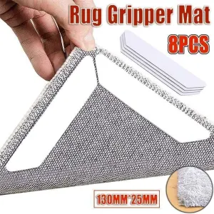 8Pcs Reusable Non-Slip Rug Grippers Carpet Pads for Floor Grip and Stability