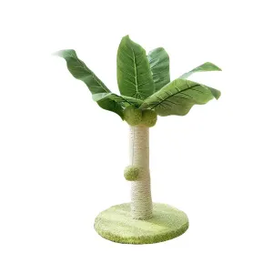 Cat Scratching Coconut Tree Kitten Post Sisal Covered Scratcher Pole Toy 32/38cm – S