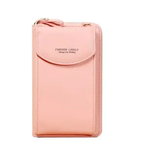 Women Pouch Bag Mobile Phone Bag Pu Leather Crossbody Purse Wallet Shoulder Bag