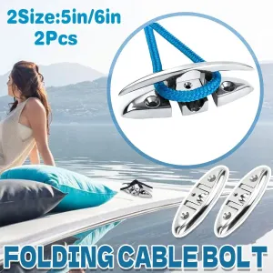 2PCS Stainless Steel Folding Bolt Use Corrosion Resistant 5in/6in – 5in