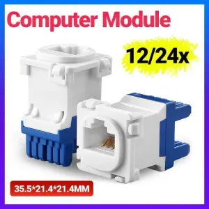 12/24PCS Clipsal Compatible Style CAT6 RJ45 8P8C Network Data Jack Mech Insert – 12PCS