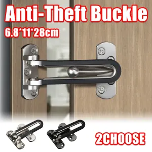 Anti Theft Lock Latch Door Bolt Security Lock For Home Bedroom Bathroom – Grey