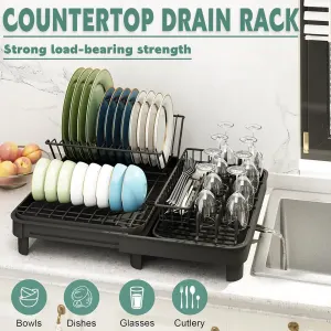 Kitchen Bowl Plate Storage Rack Sink Chopstick Holder Dish Draining Shelf