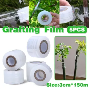 5pcs Self-Adhesive Grafted Fruit Tree Wrap Film Plastic Tape Gardening Tools