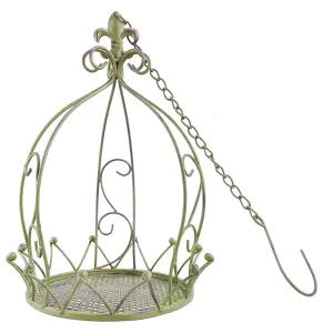 Iron Hanging Vintage Distressed Flower Basket for Garden Wall Patio Plant Use