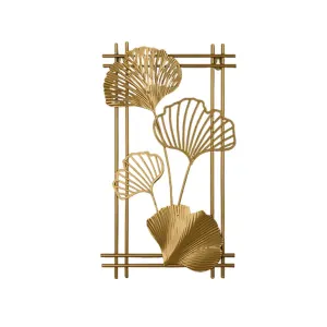 New Chinese Style Metal 3D Leaf Wall Hanging Ornament Decor For Home Bedroom
