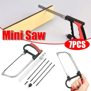 7pcs Multi Functional Mini Hand Saw Set Manual Metal Wood Cutting Hardware Tool