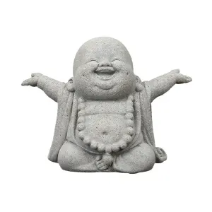 Stone Buddha Statue Fish Tank Decor Landscape Ornament Garden Sculpture Display