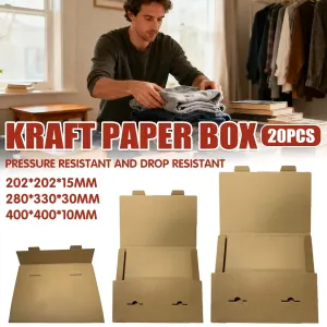 20PCS Small Kraft Paper Gift Boxes for Packaging Craft Wedding