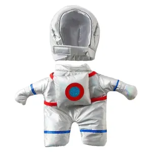 Dog Astronaut Costume Pet Space Suit Funny Halloween Outfit Puppy Clothes Use - S
