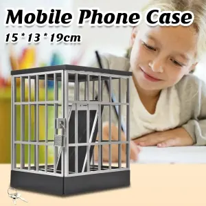 Mobile Phone Jail Lock Up Safe Smartphone Storage Box Prison Cell Locking Cage