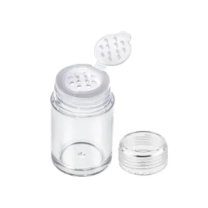 10Pcs Clear Powder Jar with Lid Airtight Refillable Cosmetic Storage Jar