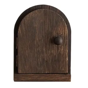 Solid Wood Wall Switch Protector Cover Socket Decorative Frame Masking Cover - Dark Wood