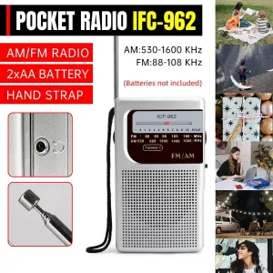 Vintage Retro Portable Radio FM AM Classic Speaker for Home Office Outdoor Use