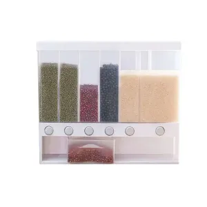 Wall-mounted Automatic Rice Dispenser Sealed Grain Plastic Storage Tank Grain