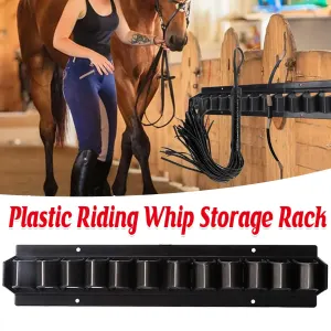 Long Whip Tool Storage Rack Horse Gear and Whip Rack Wall Mount Organizer