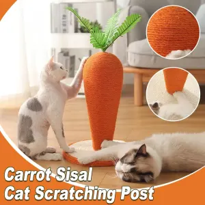 Carrot Cat Scratching Post Vertical Climbing Frame Interactive Toy for Cats