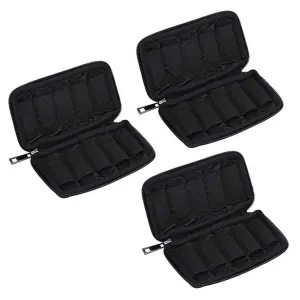 3PCS Large Capacity USB Flash Drive Storage Case Portable Black U Disk Bag