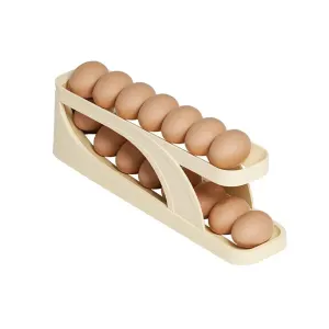 Automatic Scrolling Egg Holder 2/4-Tier Storage Box Container for Refrigerator