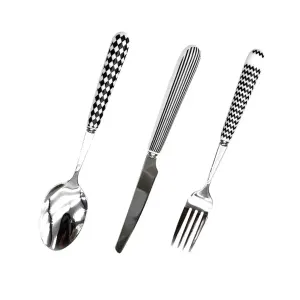 3PCS Stainless Steel Ceramic Handle Cutlery Set for Dining Kitchen Hotel Gift