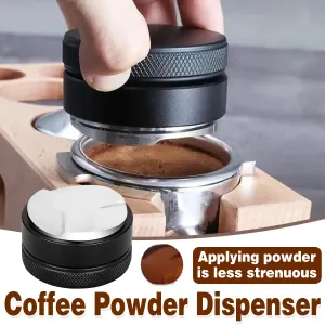 Stainless Steel Coffee Tamper Flat Bottom Espresso Machine Press Powder Tool