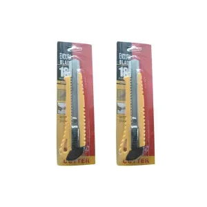 Heavy Duty Box Cutter Pack Snap Off Retractable Blade Long Last Hand Craft Tool - Sealed