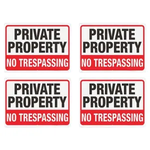 4PCS Reflective Surveillance Warning Signs Metal Security Camera Notice Durable