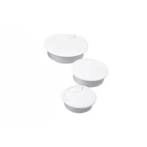 Desk Grommet Cable Hole Covers 50mm Wire Tidy Port for Table Surface 12pcs Set - White-12PCS