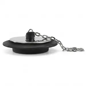 40mm Sink Plug w/ Stainless Steel Chain for Kitchens or Bathrooms