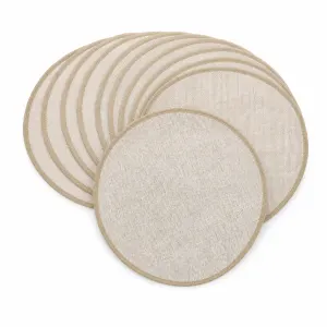 10x Reusable Cotton Steamer Cloth Mat Round 22cm