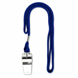 Metal Whistle w/ Neck Cord Sports Referee Indoor Outdoor Match Umpire Emergency