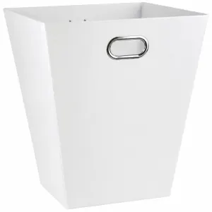 Italplast Eazi Fold 12-Litre Office Waste Rubbish Recycling Bin in White