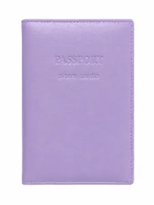 Pierre Cardin Slim Leather Passport Wallet Holder RFID Case Cover – Lilac
