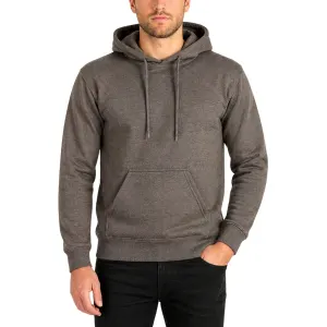 Mens Hoodie 100% Cotton Fleece Pullover Sweatshirt Warm Jumper – Charcoal Grey – M