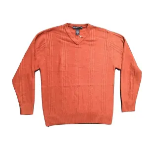 ExOfficio Mens Soy’r V-Neck Knit Sweater Jumper Pullover Eco Wool Warm Quick Dry – L