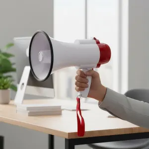 Audio Megaphone 25Watt Bull Horn with Siren