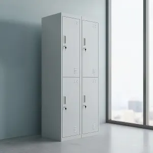 Four-Door Office Gym Shed Storage Locker