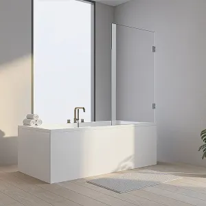 70cm Frameless Swing Bath Screen Hardware with Brass hinge for Modern Bathrooms