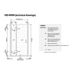 100x100cm Double Door Corner Shower Screen with Gold Brackets and Brass Hinges, Round Knob Handle