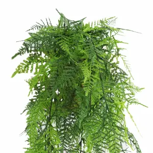 Artificial Hanging Lace Fern Vivid Green Garland Bush UV Resistant and Fire Rated 15cm x 76cm