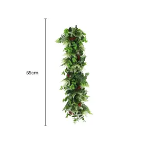 Artificial Extendable Hanging Flowering Cedar Vine UV Resistant 55cm