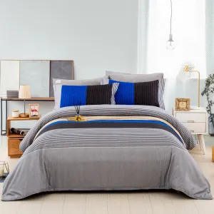 Gray Blue Chantilly Charm Quilt / Doona / Duvet Cover set