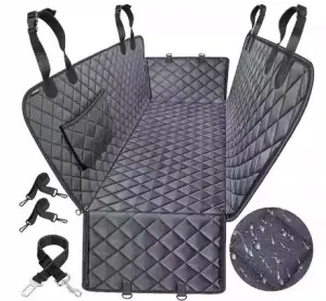 Dog Car Seat Cover , Waterproof Pet Seat Cover for Back Seat, Non-Slip Durable Scratchproof Dog Hammock for Cars, Trucks and SUVs