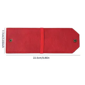 3PCS Slim PU Leather Cash Holder and Bill Organizer - Professional Long Wallet with Dual Snap Buttons and Elastic Band for Business, Travel, and Personal Finance