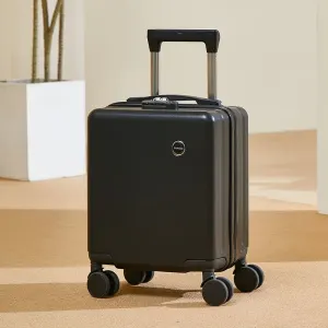 14 Inch Lightweight Carry-on Luggage for heights under 1.6m – Underseat & Overhead Cabin Hardside Suitcase – Black