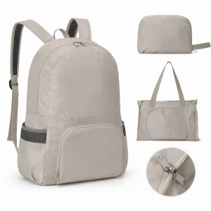 Lightweight Foldable Backpack - Waterproof Polyester 3 Way Backpack and Tote Bag, 160g Packable Daypack for Hiking, Travel, Camping and Everyday Use